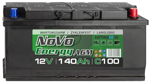 Novo Energy Solarbatterie 12V 140Ah AGM