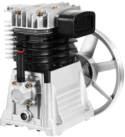 Bomba de compresor de aire, 3 CV, cilindro único, bomba de dos etapas, hierro fundido de aluminio, 250 l/min, 0,8 mpa, para aplicaciones industriales y comerciales
