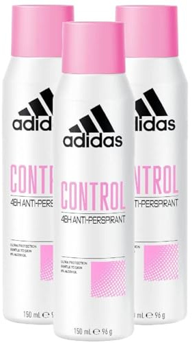 3 er Pack adidas Deospray Deodorant Anti-Transpirant Spray Control 3 x 150 ml