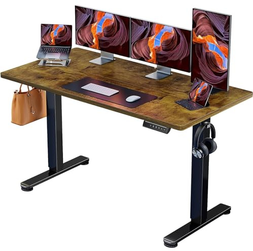 ErGear Electric Standing Desk 140 x 70cm 4 Memory with Splice Board