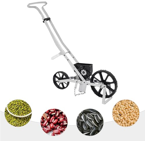 Semoir de jardin en aluminium - Semière à main - Pour semences, maïs, poireaux, épinards, carottes