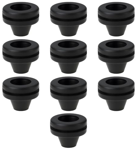 Create idea 10 Soportes de Ojal de Goma Cónicos de 14 Mm para Protección de Cables