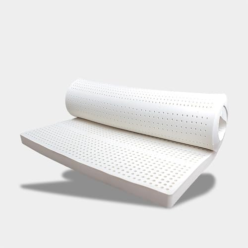 Naturlatexmadrasser, Naturlig mjuk fasthet - 2,5 cm Bomullsöverdrag ingår, Lämplig for sovrum, dubbelsäng, enkelsäng(200x220cm(79x87in))