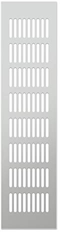 200 mm aluminiumlegering luftventilationsgallerskydd – andningsbart nät för garderob skoskåp och skåpventilation – silver 200 x 650 mm kylgrillar