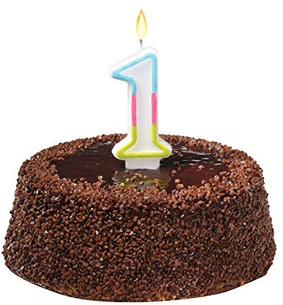 Susy Card 40012063 - Zahlenkerze '1'