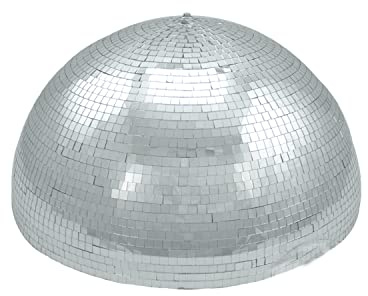 SATISFIRE 40cm Halbspiegelkugel inklusive Motor - Discokugel für Deckenmontage - Discoeffekt Partylicht
