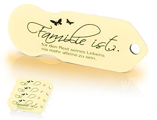 Einkaufswagenlöser Familie ist/Schlüsselanhänger Einkaufschip mit Schlüsselfundservice/Abziehbarer Einkaufswagenchip Metall, Chip Einkaufswagen, Key Finder / 5 Stück