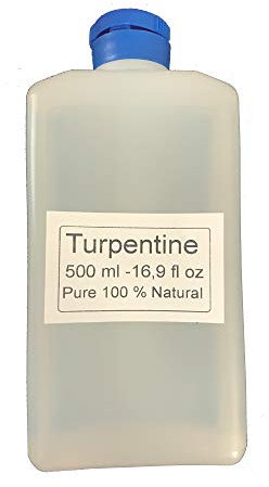 Trementina 500 ml, 100% naturale, pura gomma, spirito di trementina, origine: pino