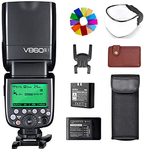 Godox V860II-S TTL Camera Flash for Sony, 2.4G GN60 Speedlite,1/8000s HSS Speedlight, 2000mAh Battery,650 Full Power Flashes Compatible with Sony A7II A7III A7IV A7RII A7RIII A7RIV A6000 (V860ii-S）