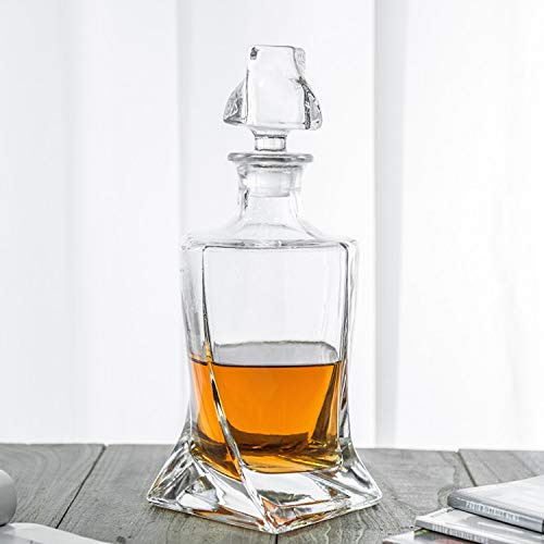 Whiskey Decanter, Vodka Water Carafe 23 oz / 650ml, Old Fashioned, Crystal Gift, Bohemia Czech Crystal Glass, Gift for him