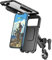 iMESTOU Support de téléphone Moto Anti-vol étanche, Support Mobile à vélos avec Base de Montage de Guidon en Aluminium Rotation à 360 ° pour 3,5 -6,1 Cell Phone (S)