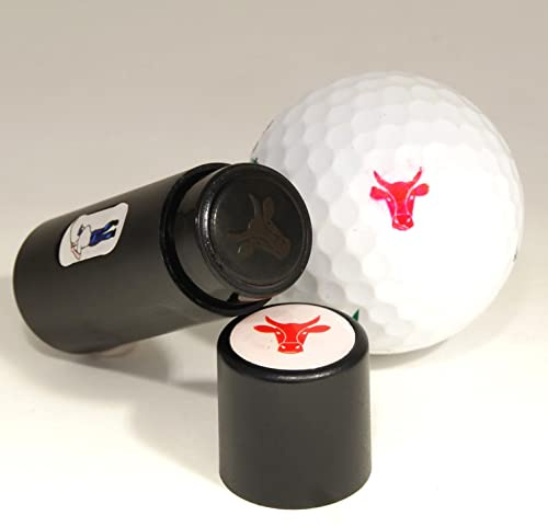 D B Spares Red Raging Bull Golfball-Stempel, Stempel, Marker, personalisierbar