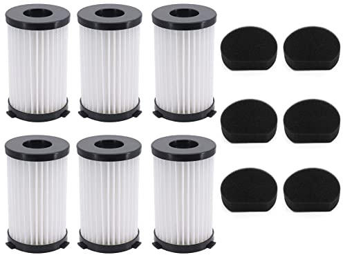 DingGreat 6 HEPA Filters + 6 Sponge Filters for MOOSOO D600 D601 Replacement HEPA Filter Compatible for Ariete Handy Force 2761 and 2759 Vacuum Cleaners
