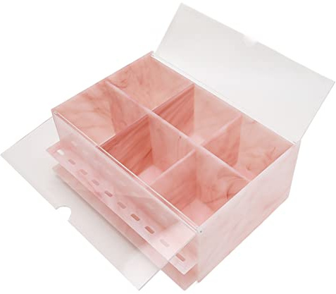 FILFEEL Eyelash Case Beauty Tool Organizer Storage Box Dustproof 10 Holes Eyelash Extension Tweezers Holder Display Stands Eyelash Extension Supplies 25.2 x 19 x (Pink)