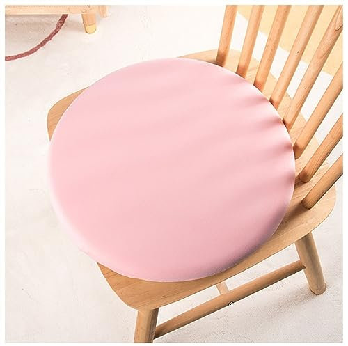 Abnehmbares Und Waschbares Rundes Sitzkissen, Rundes Stuhlkissen Aus Memory-Schaum, Rundes Hockerkissen, Runde Rutschfeste Stuhlauflage For Esszimmer, Wohnzimmer, Außensitze ( Color : Pink , Size : 40