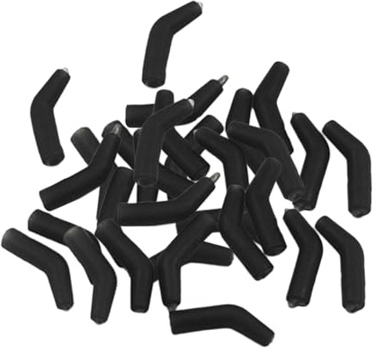 Sharplace 30x Aligner Angelhakenhülsen Angelhaken Short Line Aligner Ersatz Karpfen Angelhaken Kicker für Seeangeln Salzwasser, Schwarz