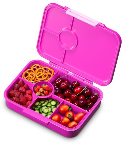 schmatzfatz Lite Lunchbox für Kinder – Leichte Bento-Box mit 4-6 Fächern, BPA-freies Tritan, auslaufsicher & spülmaschinenfest, für Schule, Kindergarten & Ausflüge