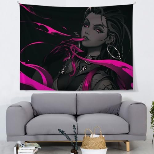 GeRRiTL Valorant - Póster tapiz, un gran mural de fondo adecuado para dormitorio, sala de estar y fiestas de cumpleaños, como regalo para familiares y amigos (Reyna, 100 x 70 cm)