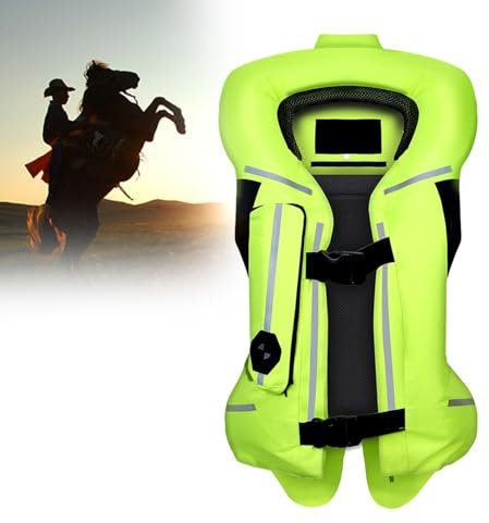 Chaleco Airbag Ecuestre， Chaleco con Airbag para Moto Al Aire Libre Adulto， Airbag Moto para Toda La Temporada con Tira Reflectante， Espaldera Moto， Chaleco Airbag Moto para Mujer Y Hombre A,M