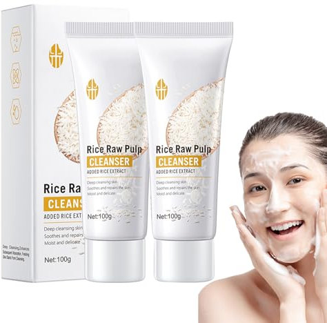 Tkekruh 2PC Latte Detergente 100g, Pulizia del Viso, Delicato per la Pulizia dei Pori, Latte Cremoso per una Pulizia Particolarmente Delicata e Nutriente, Facile da Risciacquare