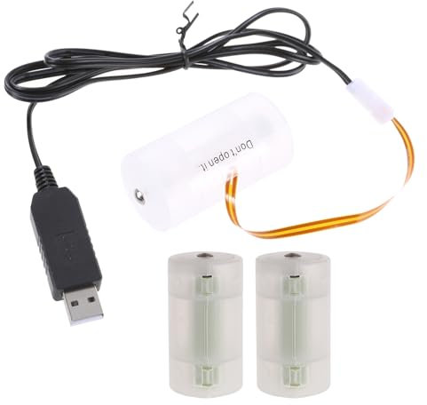 Lerpwige 3 pilas alcalinas LR20 D, potentes y fuentes de alimentación para dispositivos electrónicos de juguete, 100 cm/200 cm