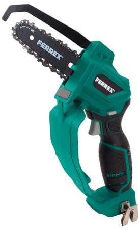 Ferrex Motosega a Batteria Mini Compatta Monocomando Senza Fili per Potatura