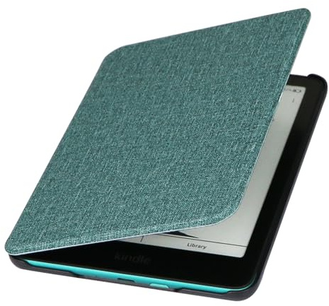 ZhaoCo Hülle für 7-Zoll Kindle Paperwhite (12. Generation-2024), Kindle Colorsoft Signature und 7'' Kindle Paperwhite Signature Edition 2024 E-Reader, Schlanke Schutzhülle aus PU-Leder - Grün