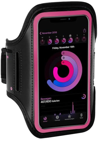 ONEFLOW Brazalete deportivo compatible con Xiaomi 14T Pro Armtasche Fitness Armband Sport Laufarmband Outdoor Handyhülle Joggen Arm Halterung Smartphone Handytasche Pink