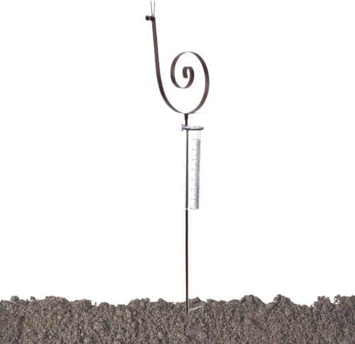 Jauge de pluie pour escargot, jauge de pluie de jardin, jauge de pluie amusante, statue de pluviomètre d'escargot, décoration de pluviomètre extérieur, mesure de précipitation, jauge de pluie pour