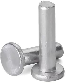 Remache de cabeza avellanada de cabeza plana sólida de aleación de aluminio(M3 (100Pcs),30mm)