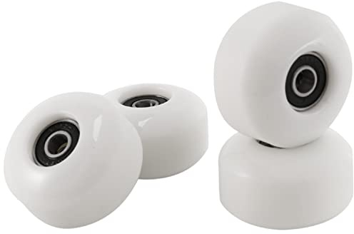Tsudoku Roues de Planche à roulettes avec Roulements 52X30Mm Street PU Roues Pièces de Planche à roulettes Cruiser Roues de Planche Longue (Ensemble de 4) Blanc