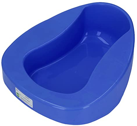 KENANLAN Bedridden Bedpan, Thickened Load Bearing Plastic Bed Pan, 10 Degree Slope Elderly, Pregnant Women with Smooth Edges, One Piece Molding, Easily Cared for Your Lover (Dark Blue)