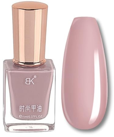 Pink Nail Polish - Breathable Nude Nail Polish - Long Lasting Vegan Quick Dry Nail Varnish - Waterproof Natural Clear Pink Nail Varnish - Chip Resistant No UV Light Needed