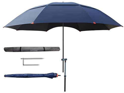 Ombrello da campeggio resistente con protezione UV 50+, 7 2,4 m, regolabile, inclinabile, parasole portatile da pesca con borsa per il trasporto, per esterni, spiaggia, viaggi