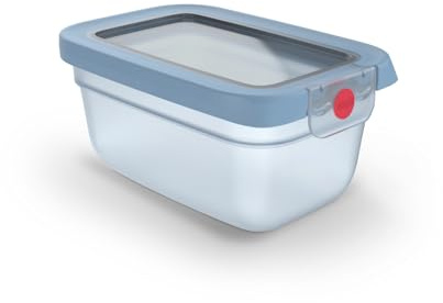 EMSA oneClick Frischhaltedose, verschlossen mit nur 1 x Klick, Lebensmittel 2 x länger frisch, 100% dicht, Made in Germany, 0,75L, gefrier-, mikrowellen- und spülmaschinengeeignet, blau, N1210400