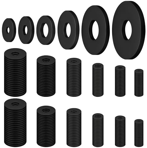 240pcs Assorted Rubber Washers and Plastic Spacers, For Screws
