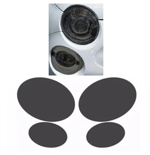 Pellicola Protettiva per fari Auto,per Fiat 500 Abarth 2013-2020,protettive per fari Anteriori Auto Accessori Auto,Black
