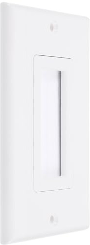 OSOLADY Placa de Pared Cepillo para Paso de Cables de Baja Tensión, Inserto Pasante Compacto Blanco de Abs, Gestión para Cables Ethernet, Altavoces y Tv, Protección Antipolvo Adecuado
