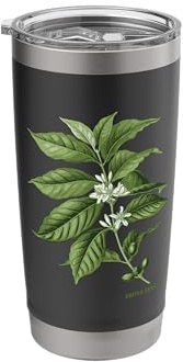 Coffea Arabica Botanical Coffee Lover Plant Art Stainless Steel Insulated Tumbler
