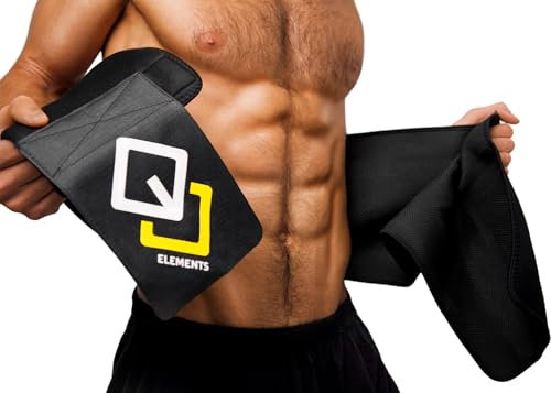 GJELEMENTS Bauchweggürtel - Neopren Schwitzgürtel für Damen und Herren - Sauna Bauchgurt zum Abnehmen - Fitnessgurt Fettverbrennung und Bauchmuskeln - L - XL