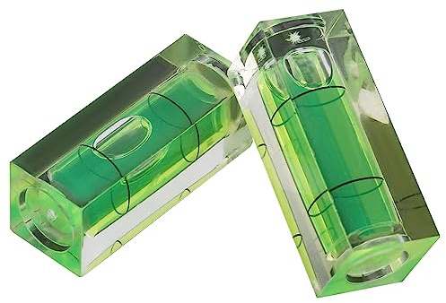 Jadeshay Mini Wasserwaage Bubble 5 Stück Elektriker Wasserwaage klein Small Level, Transparent Modern, 15 x 15 x 40MM