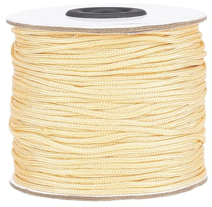 PandaHall Elite - Cordoncino di Ricambio in Nylon Intrecciato, per Tende veneziane, Nylon, 1.5mm - Light Khaki, 1,5 mm