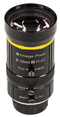 Arducam 8-50mm C-Mount Zoom Lens for IMX477 Raspberry Pi HQ Camera, with C-CS Adapter, Industrial Telescope Lens
