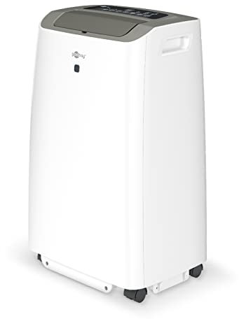 Goobay Mobiles Klimagerät 9000 BTU für 90m³ mit 2m Abluftschlauch & Fensterabdichtung Set + Fernbedienung - 4in1 2600W Klimaanlage mit Luftentfeuchter, Ventilator Weiß