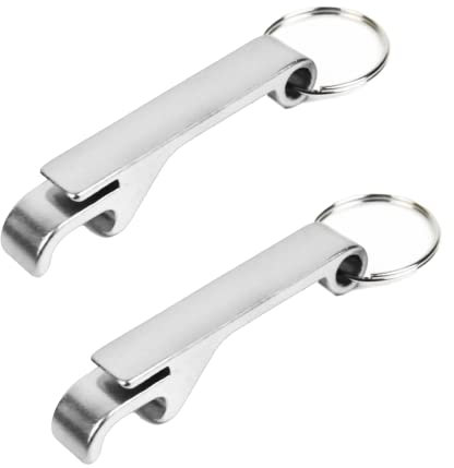Llavero Abridor De Botellas, 2 Pcs Abridor de Cerveza Aluminio, Llaveros Abrebotellas con Anilla, Bolsillo Pequeño Bar Pinza para Bebidas, Llavero Abridor Cerveza, para Cerveza De Jugo Beber