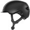 ABUS Urban Helm HUD-Y - mit magnetischem, aufladbarem LED-Rücklicht & Magnetverschluss - cooler Fahrradhelm für den Alltag - Damen und Herren - Schwarz Matt, Größe S, S (51-55 cm)