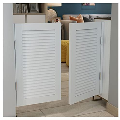 Schwingtüren saloon Saloontüren, Rissfestigkeit Holz Cowboy Bar Saloon Zaun Tor, Innenbereich Eingang Terrasse Privacy Partition, Automatisches Schließen Customize ( Color : White , Size : 60x85cm )