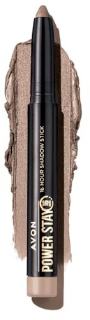 AVON Power Stay Lidschatten- und Eyeliner-Stift Everyday Beige | Wasserfester 2-in-1 Augenstift mit cremiger Textur, Spitzer und bis zu 16 Stunden Halt, sanfter Beigeton