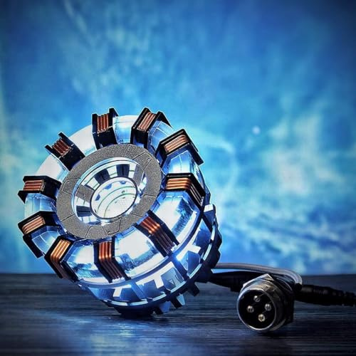 Euvdora 1: 1 DIY Modello Arc reattore MK2 Telecomando Luci Acrilico scatola di visualizzazione Tony stark Cuore Lampada Petto Giocattoli fatti a mano