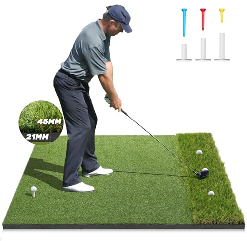 Premium Dual-Turf Golfmatte: 1,5 x 1,2 m, ideal für Hinterhof, Driving Range, Schlagen, Schaukeln & Chippen für Papa